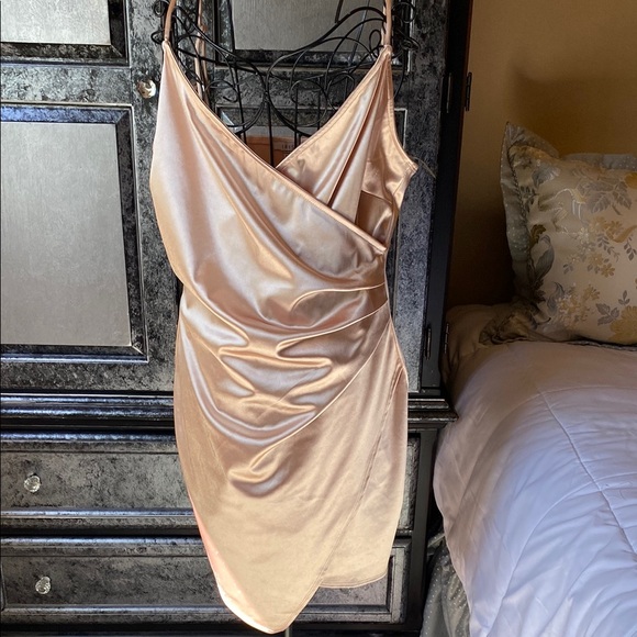 Iris Elegant Satin Dress - Picture 1 of 9